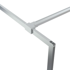 Parete Doccia Walk in Argento 80x195 cm Vetro Trasparente ESG 152115