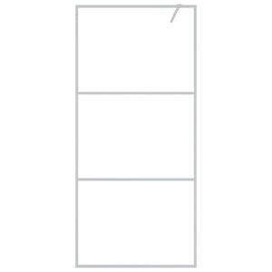Parete Doccia Walk in Argento 90x195 cm Vetro Trasparente ESG 152116