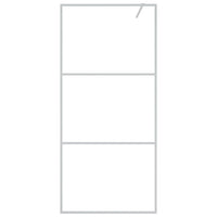 Parete Doccia Walk in Argento 90x195 cm Vetro Trasparente ESG cod mxl 31672