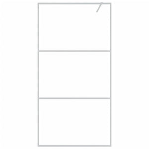 Parete Doccia Walk in Argento 100x195 cm Vetro Trasparente ESG 152117