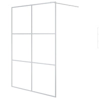 Parete Doccia Walk in Argento 140x195 cm Vetro Trasparente ESG 152119