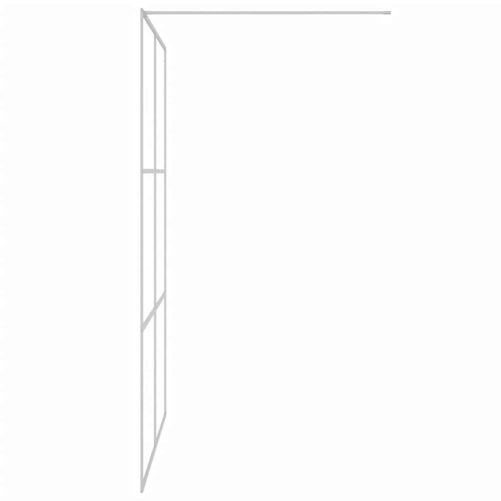 Parete Doccia Walk in Argento 140x195 cm Vetro Trasparente ESG 152119