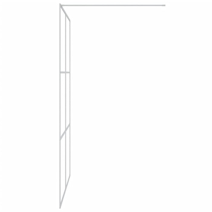 Parete Doccia Walk in Argento 140x195 cm Vetro Trasparente ESG 152119