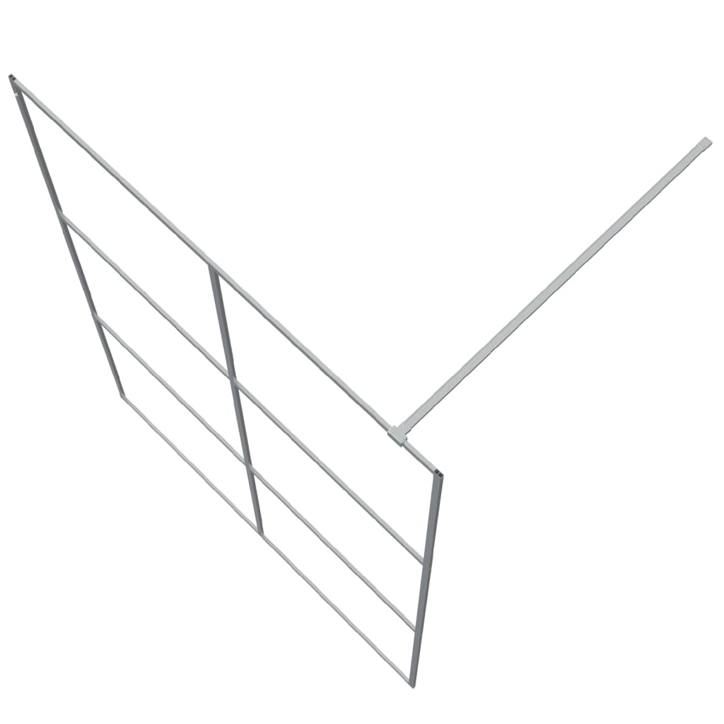 Parete Doccia Walk in Argento 140x195 cm Vetro Trasparente ESG 152119