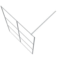 Parete Doccia Walk in Argento 140x195 cm Vetro Trasparente ESG 152119