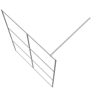 Parete Doccia Walk in Argento 140x195 cm Vetro Trasparente ESG 152119