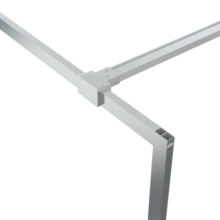 Parete Doccia Walk in Argento 140x195 cm Vetro Trasparente ESG 152119