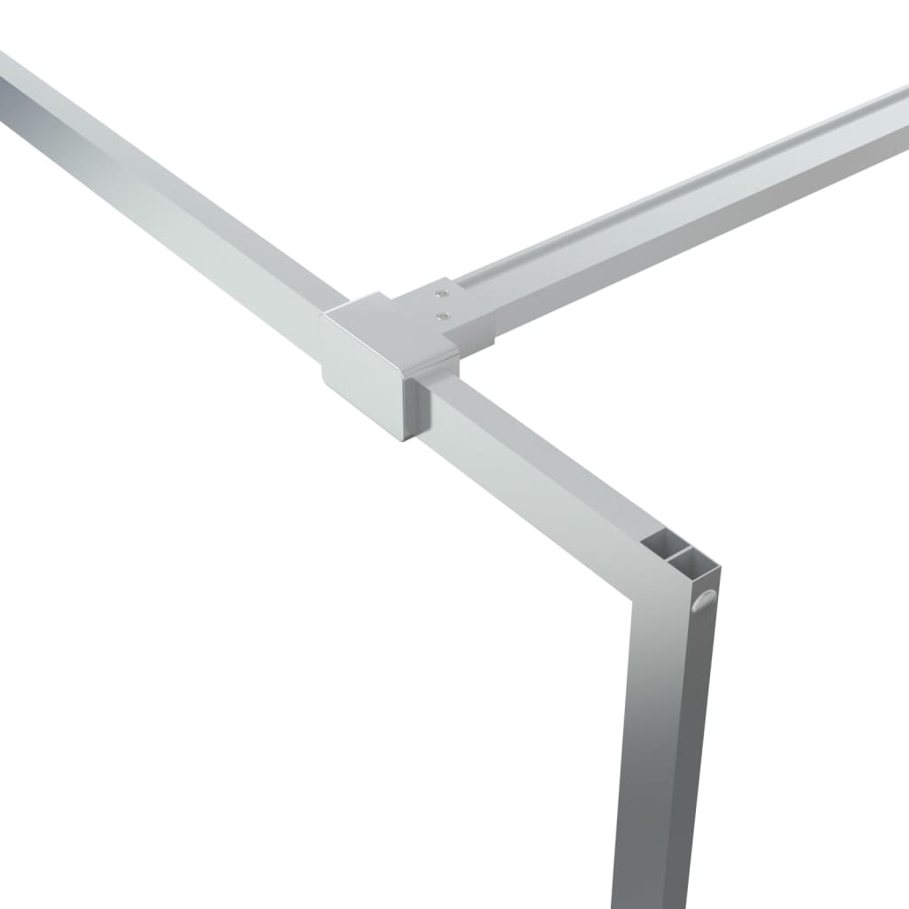 Parete Doccia Walk in Argento 140x195 cm Vetro Trasparente ESG cod mxl 39070