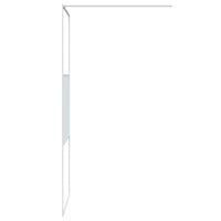 Parete Doccia Walk in Bianca 80x195 cm Vetro Trasparente ESG 152120