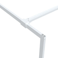 Parete Doccia Walk in Bianca 80x195 cm Vetro Trasparente ESG 152120