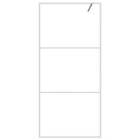 Parete Doccia Walk in Bianca 90x195 cm Vetro Trasparente ESG cod mxl 52298