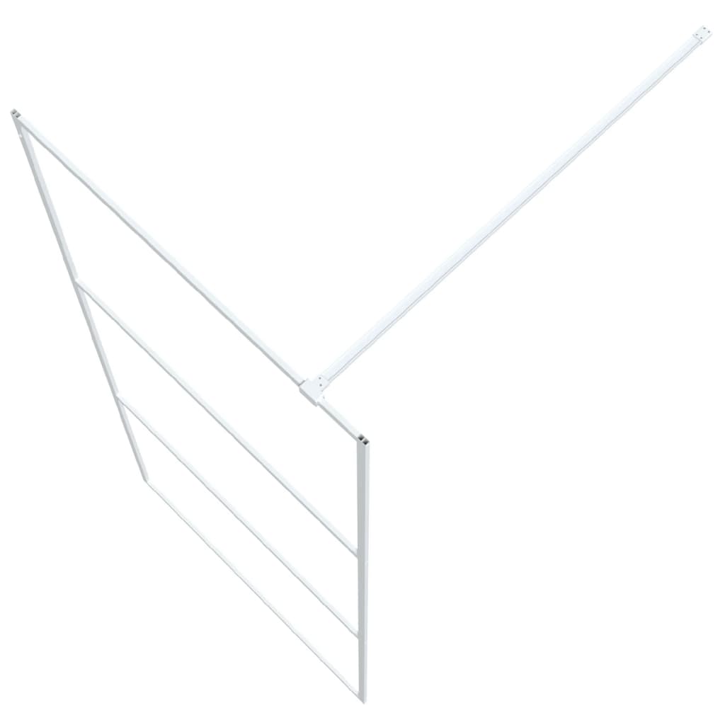 Parete Doccia Walk in Bianca 90x195 cm Vetro Trasparente ESG cod mxl 52298