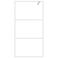 Parete Doccia Walk in Bianca 100x195 cm Vetro Trasparente ESG 152122