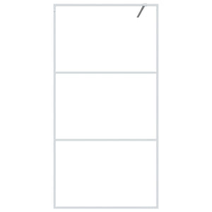 Parete Doccia Walk in Bianca 100x195 cm Vetro Trasparente ESG 152122
