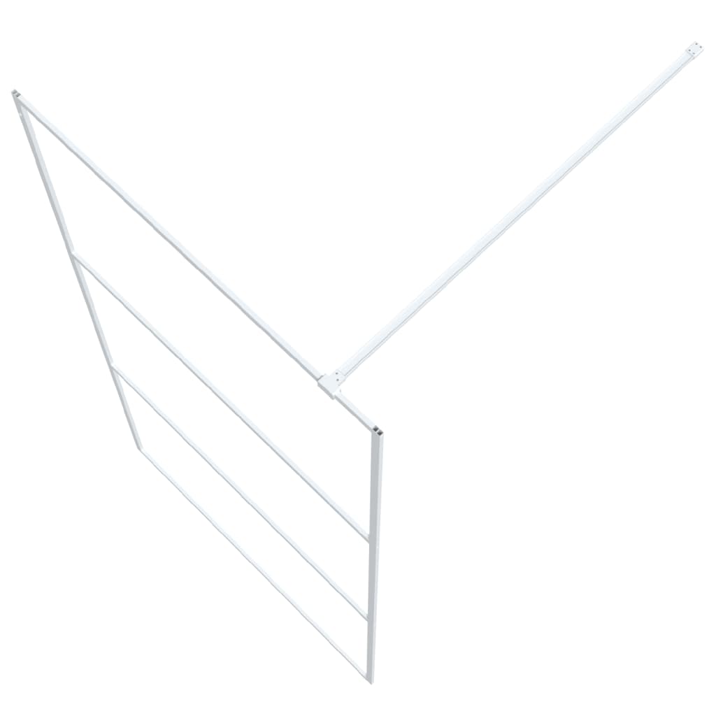 Parete Doccia Walk in Bianca 100x195 cm Vetro Trasparente ESG cod mxl 37438