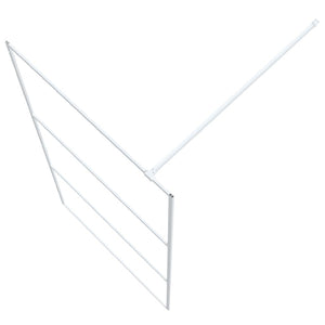 Parete Doccia Walk in Bianca 100x195 cm Vetro Trasparente ESG cod mxl 37438