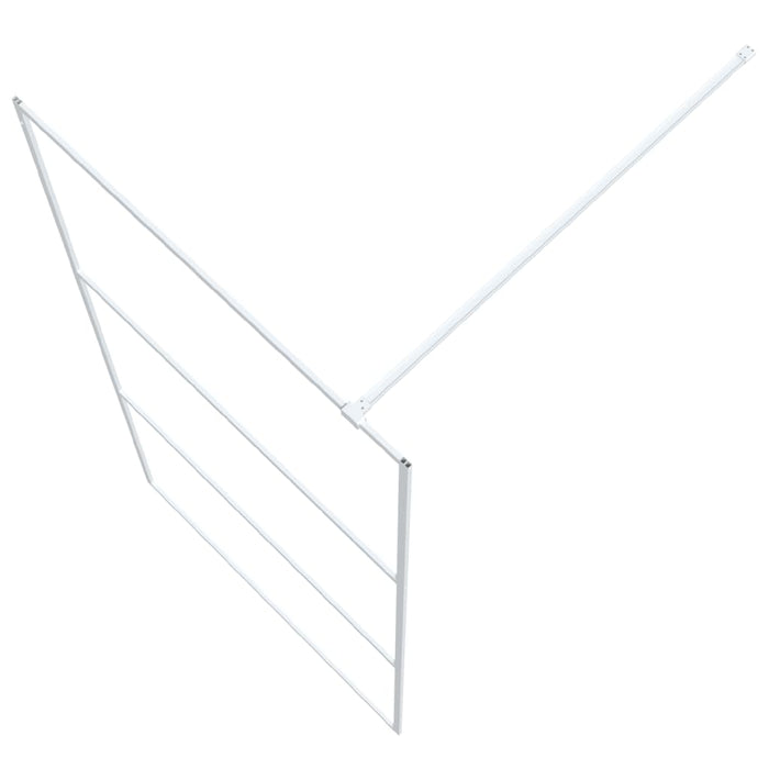 Parete Doccia Walk in Bianca 100x195 cm Vetro Trasparente ESG cod mxl 37438