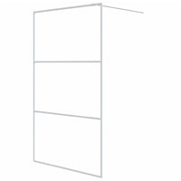 Parete Doccia Walk in Bianca 115x195 cm Vetro Trasparente ESG 152123