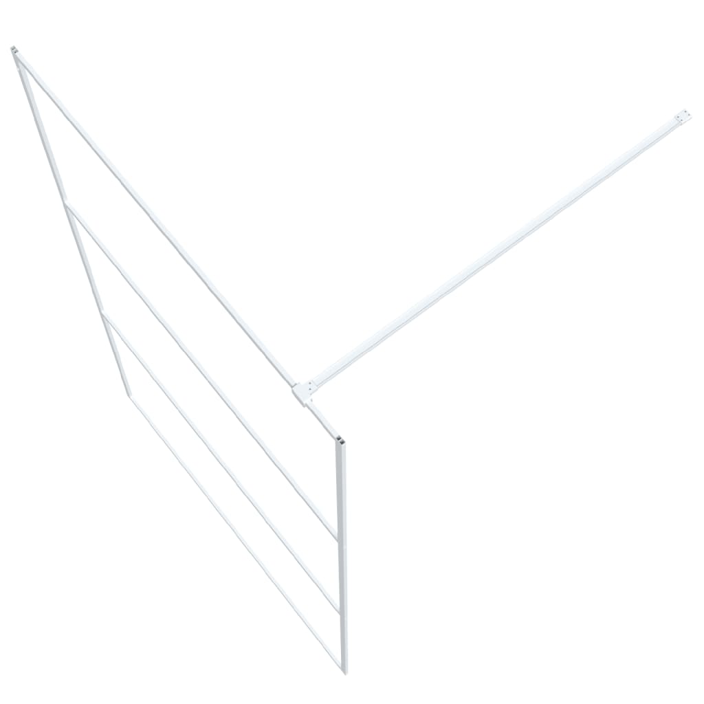 Parete Doccia Walk in Bianca 115x195 cm Vetro Trasparente ESG 152123