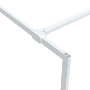 Parete Doccia Walk in Bianca 115x195 cm Vetro Trasparente ESG cod mxl 37157