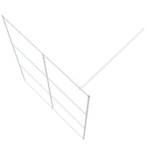 Parete Doccia Walk in Bianca 140x195 cm Vetro Trasparente ESG 152124