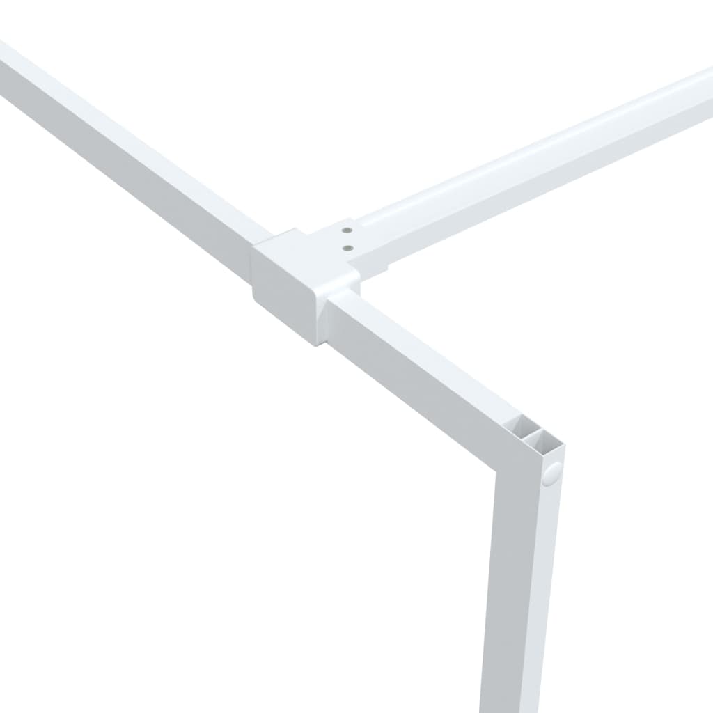 Parete Doccia Walk in Bianca 140x195 cm Vetro Trasparente ESG 152124