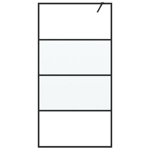 Parete Doccia Walk in Nera 100x195cm Vetro Semi Smerigliato ESG cod mxl 48031