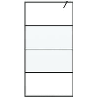 Parete Doccia Walk in Nera 100x195cm Vetro Semi Smerigliato ESG 152127