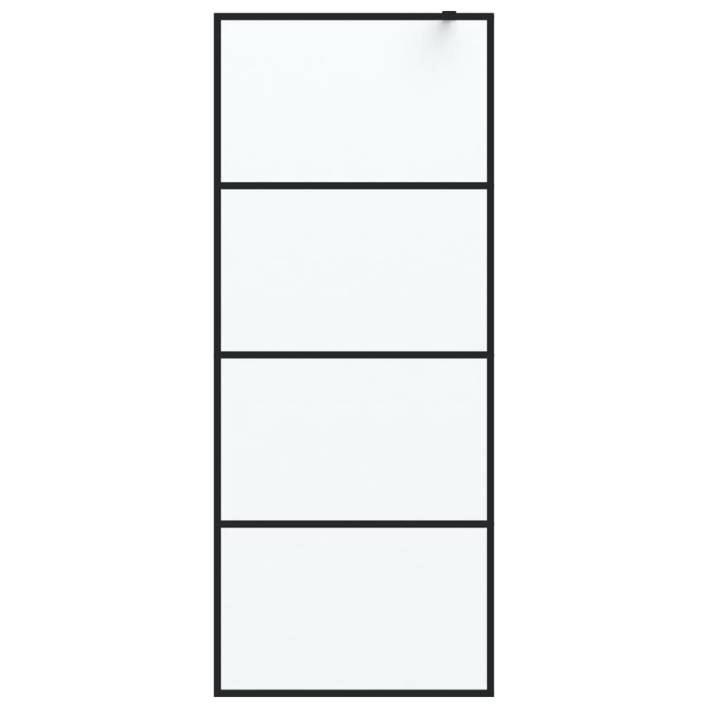 Parete Doccia Walk in Nera 80x195 cm Vetro Smerigliato ESG cod mxl 53518