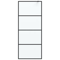 Parete Doccia Walk in Nera 80x195 cm Vetro Smerigliato ESG cod mxl 53518