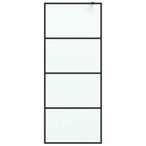 Parete Doccia Walk in Nera 80x195 cm Vetro Smerigliato ESG cod mxl 53518