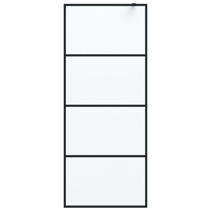 Parete Doccia Walk in Nera 80x195 cm Vetro Smerigliato ESG cod mxl 53518