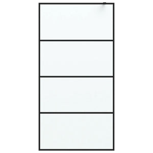 Parete Doccia Walk in Nera 100x195 cm Vetro Smerigliato ESG cod mxl 50869