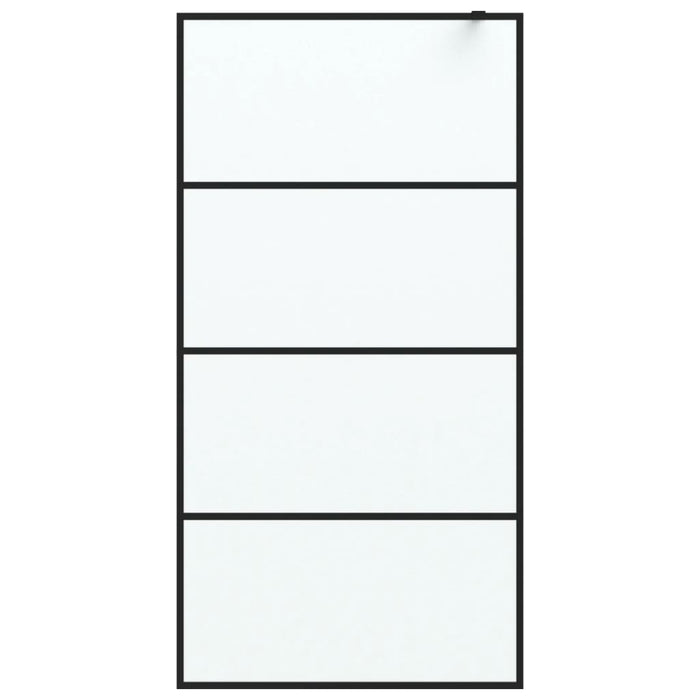 Parete Doccia Walk in Nera 100x195 cm Vetro Smerigliato ESG cod mxl 50869