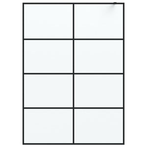 Parete Doccia Walk in Nera 140x195 cm Vetro Smerigliato ESG