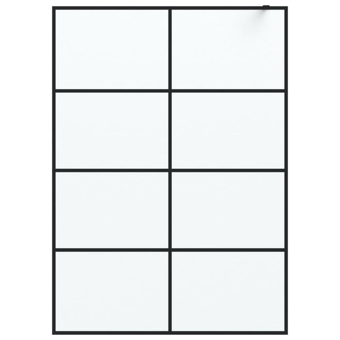 Parete Doccia Walk in Nera 140x195 cm Vetro Smerigliato ESG