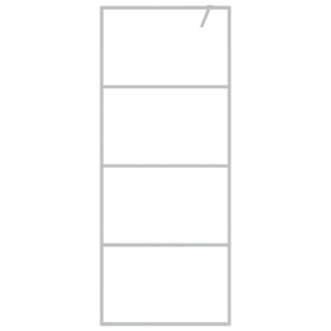 Parete Doccia Walk in Argento 80x195 cm Vetro Trasparente ESG 152135