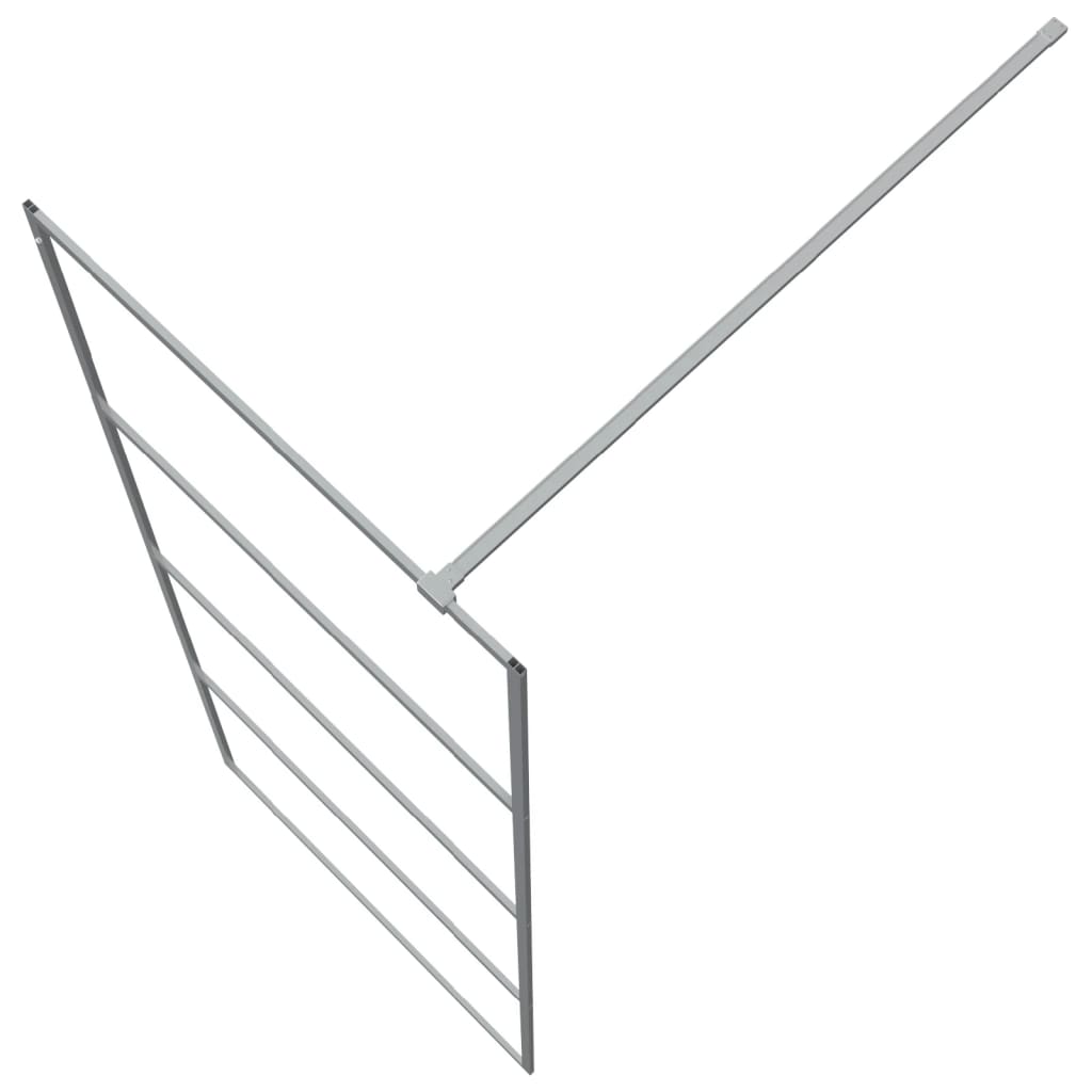 Parete Doccia Walk in Argento 80x195 cm Vetro Trasparente ESG cod mxl 35050