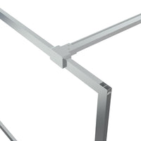 Parete Doccia Walk in Argento 80x195 cm Vetro Trasparente ESG 152135