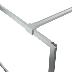Parete Doccia Walk in Argento 80x195 cm Vetro Trasparente ESG 152135