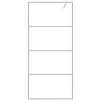 Parete Doccia Walk in Argento 90x195 cm Vetro Trasparente ESG 152136