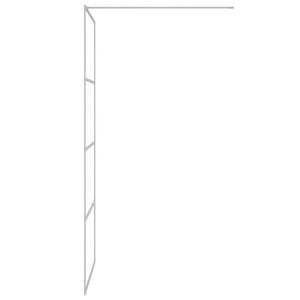 Parete Doccia Walk in Argento 90x195 cm Vetro Trasparente ESG 152136