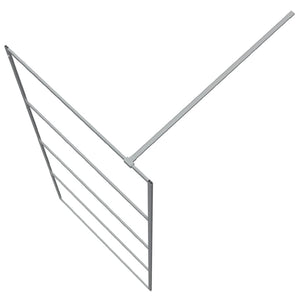 Parete Doccia Walk in Argento 90x195 cm Vetro Trasparente ESG 152136