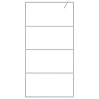 Parete Doccia Walk in Argento 100x195 cm Vetro Trasparente ESG 152137