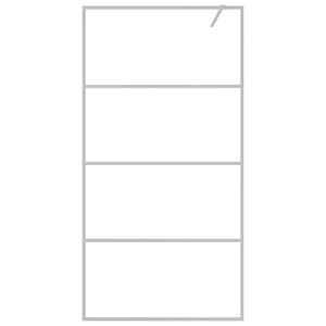 Parete Doccia Walk in Argento 100x195 cm Vetro Trasparente ESG 152137