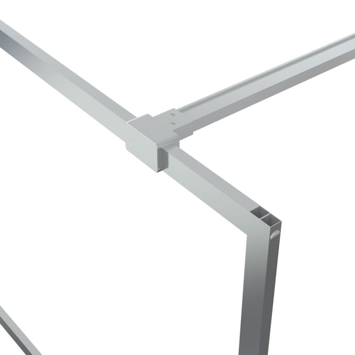 Parete Doccia Walk in Argento 100x195 cm Vetro Trasparente ESG 152137