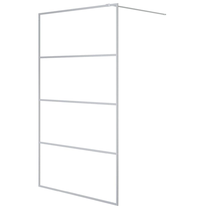 Parete Doccia Walk in Argento 115x195 cm Vetro Trasparente ESG 152138