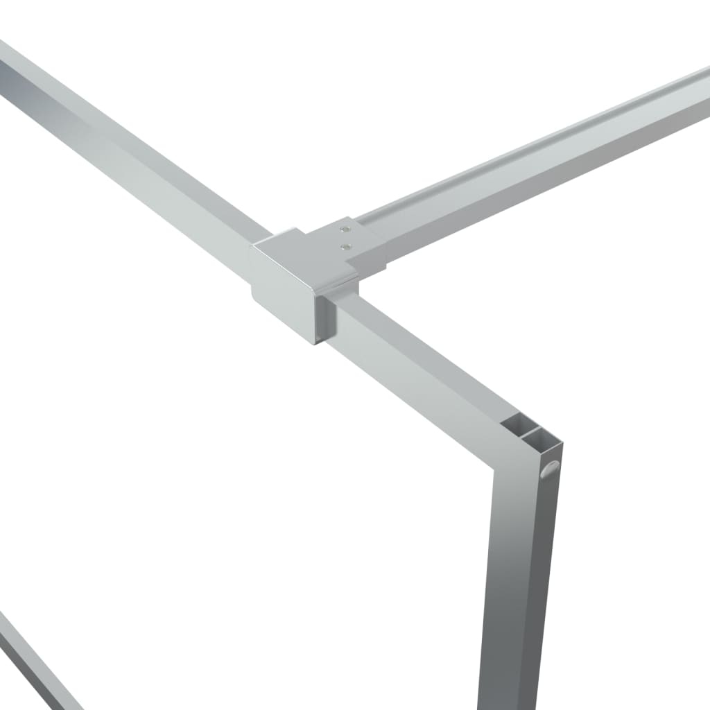 Parete Doccia Walk in Argento 115x195 cm Vetro Trasparente ESG