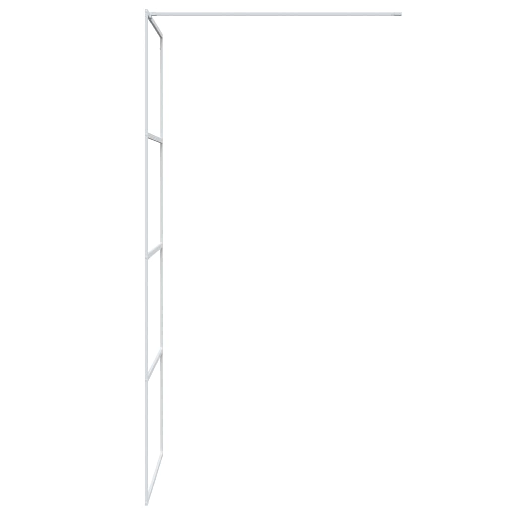 Parete Doccia Walk in Bianca 80x195 cm Vetro Trasparente ESG 152140