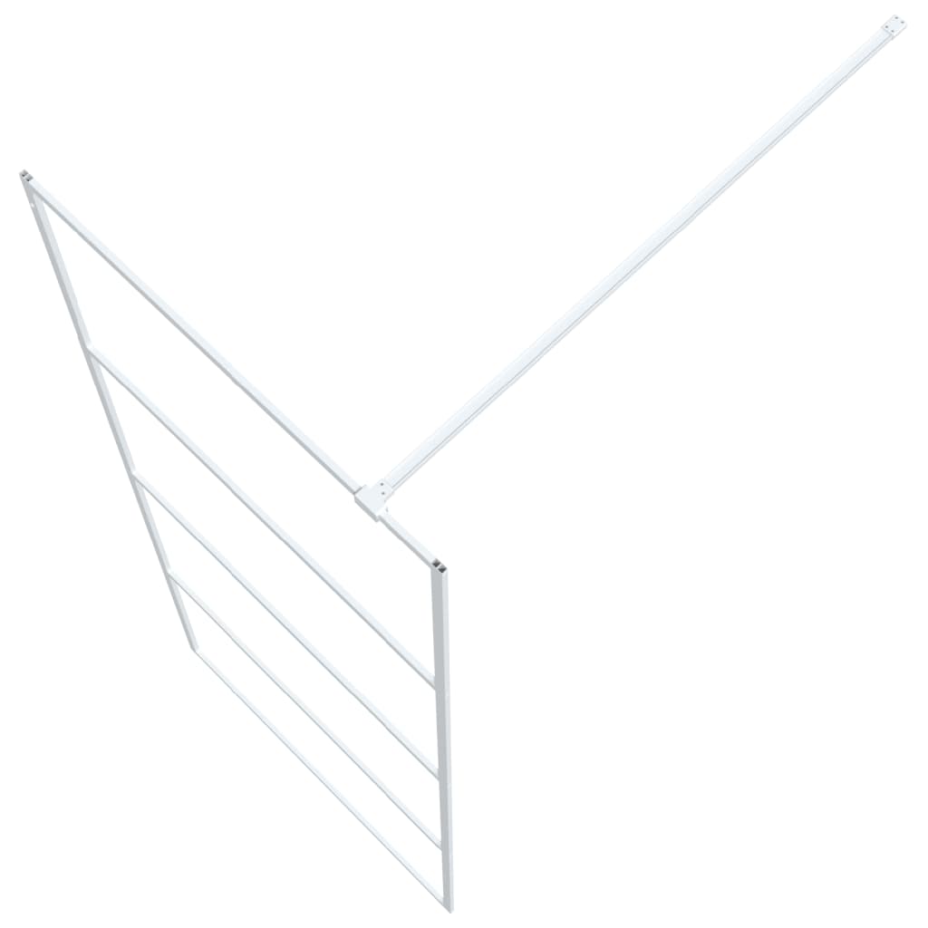 Parete Doccia Walk in Bianca 80x195 cm Vetro Trasparente ESG 152140